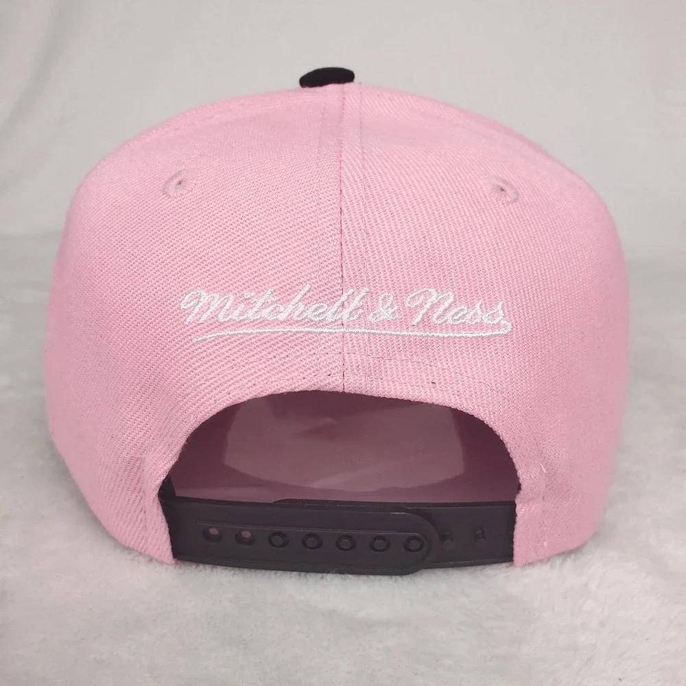 Inter Miami CF Mitchell & Ness‎ MLS Pro Fit Snapback Hat Cap Pink Black NWT